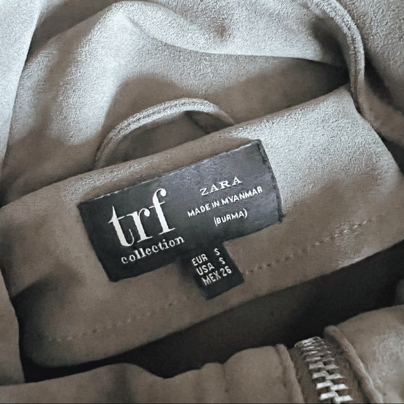 ZARA TRF Green Suede Utility Jacket - Picture 7 of 9